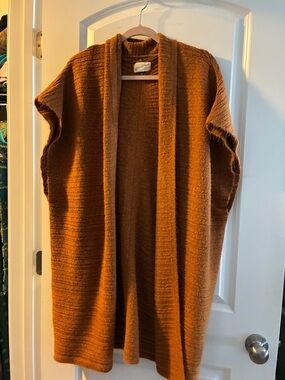 Universal Thread Open-Front Sleeveless Knit Cardigan - Rust
